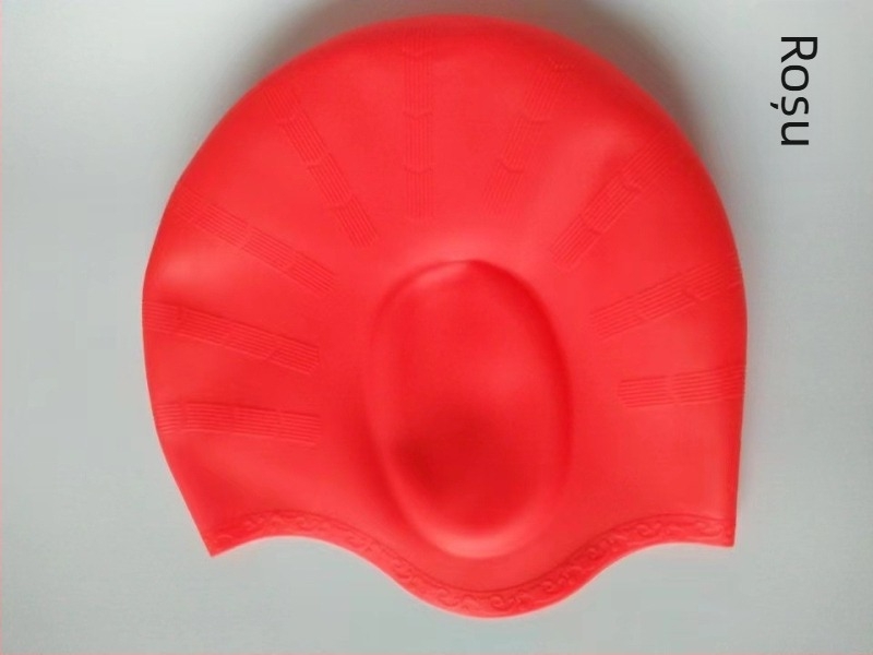 Șapcă de înot din silicon, cu elasticitate ridicată, protecție pentru urechi, impermeabilă, confortabilă pentru adulți, potrivită pentru înot și scufundări.