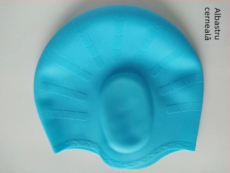 Șapcă de înot din silicon, cu elasticitate ridicată, protecție pentru urechi, impermeabilă, confortabilă pentru adulți, potrivită pentru înot și scufundări.