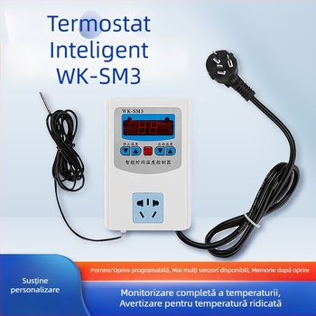 WK-SM3 Termostat inteligent pentru control digital al temperaturii și umidității, cu priză, întrerupător senzorial electronic și senzor multipunct – Yudian, 220V, pentru sere, acvacultură și monitorizare în interior