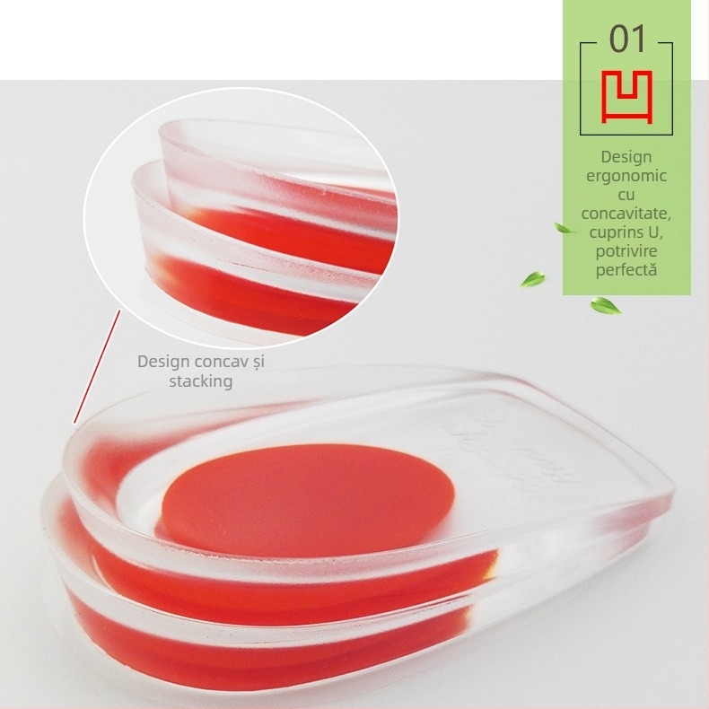 Talpă pentru călcâi în formă U, talpă invizibilă pentru creșterea înălțimii, amortizare și antialunecare, modelul DDL001, pentru adidași, pantofi din piele și casual