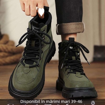 Ghete de bărbați din PU, înalte, impermeabile, anti-derapare, pentru drumeții