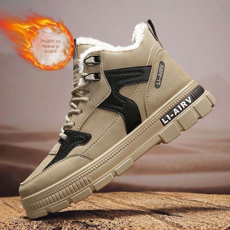 Ghete de bărbați din PU, înalte, impermeabile, anti-derapare, pentru drumeții