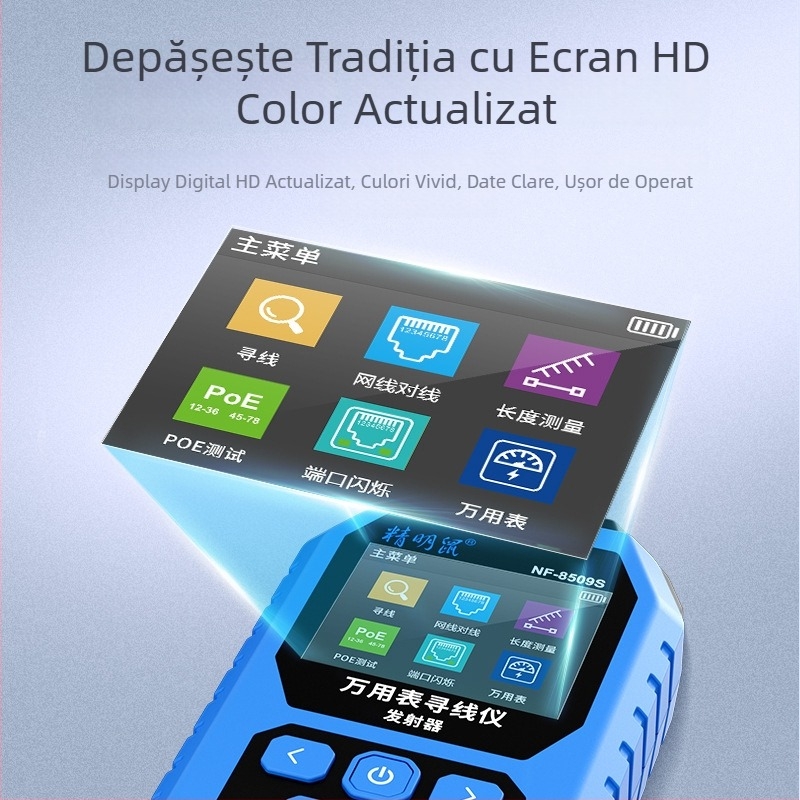 NF-8509S localizator de linii multifuncțional, tester de cabluri de rețea și multimetru
