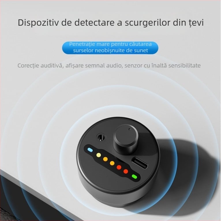 Detector de surse sonore F03 pentru ascultare, detectarea scurgerilor și captarea sunetului