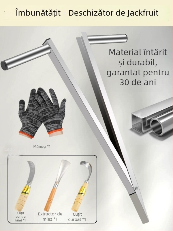 Cuțit separator pentru jackfruit – oțel inoxidabil, unealtă multifuncțională pentru eliminarea miezului și despărțirea fructului