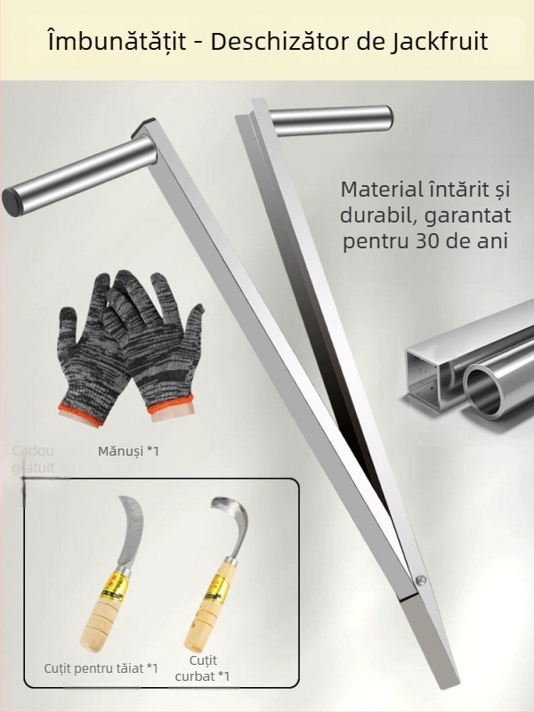 Cuțit separator pentru jackfruit – oțel inoxidabil, unealtă multifuncțională pentru eliminarea miezului și despărțirea fructului