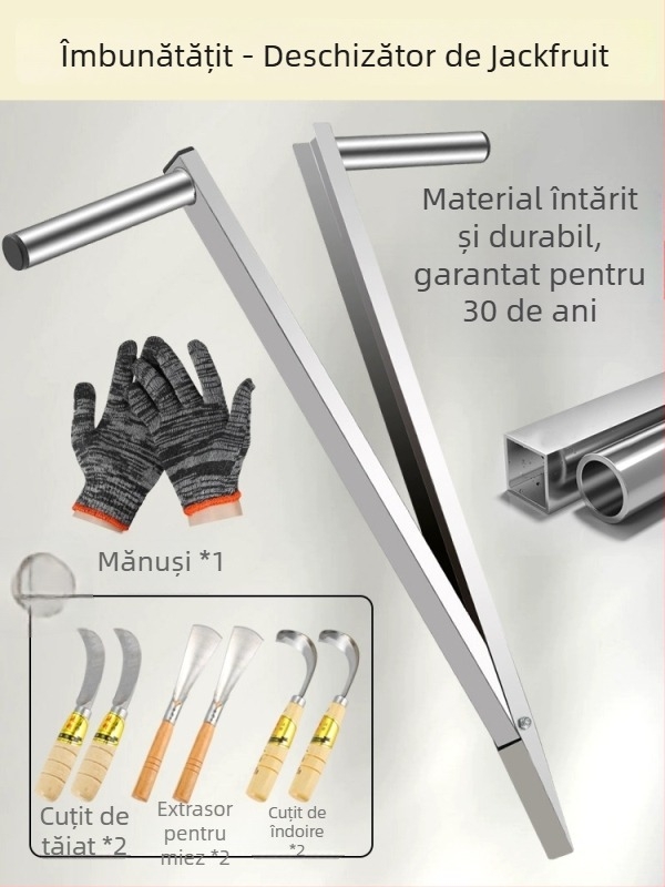 Cuțit separator pentru jackfruit – oțel inoxidabil, unealtă multifuncțională pentru eliminarea miezului și despărțirea fructului