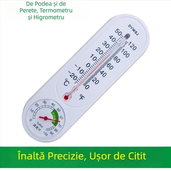 Senzor circular de temperatură și umiditate pentru interior, serie DY, măsoară -20 până la 60°C și 10–99% RH, precizie temperatură ±1°C, precizie umiditate ±5% RH