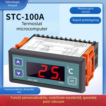 Termostat STC-100A cu microcalculator, afișaj digital pentru controlul temperaturii, pentru refrigerare și încălzire