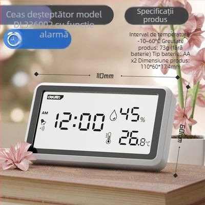 Măsurător digital de temperatură și umiditate cu afișaj digital, pentru interior, precizie înaltă, DL336001, brand Effective