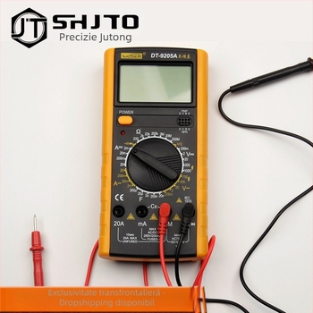 DT9205 Multimetru Digital — de mână, utilizare profesională (Tensiune DC/AC, Curent DC/AC, Afișaj 1000 de valori, Oprire automată)