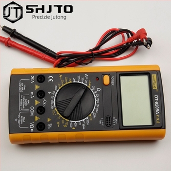 DT9205 Multimetru Digital — de mână, utilizare profesională (Tensiune DC/AC, Curent DC/AC, Afișaj 1000 de valori, Oprire automată)