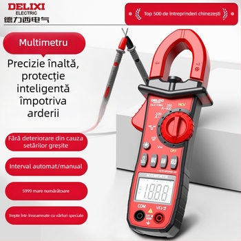 Delixi 1708A clamp meter – Măsurare automată a tensiunii AC/DC
