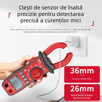 Delixi 1708A clamp meter – Măsurare automată a tensiunii AC/DC
