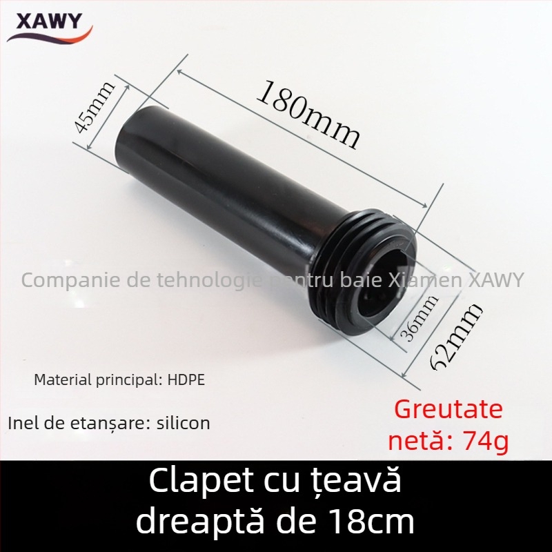 Set de fitinguri pentru toaletă cu montaj pe perete – rezervor ascuns; PVC, silicon, PE; pentru canalizare; turnare prin matriță