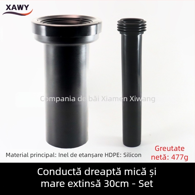 Set de fitinguri pentru toaletă cu montaj pe perete – rezervor ascuns; PVC, silicon, PE; pentru canalizare; turnare prin matriță