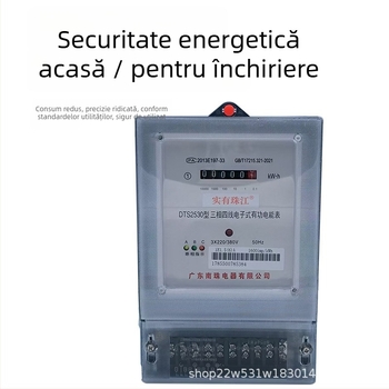 Contor electronic trifazat inteligent pentru locuințe închiriate, DTS, 380V, contor de energie cu înaltă precizie