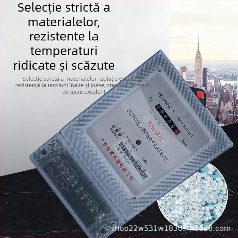 Contor electronic trifazat inteligent pentru locuințe închiriate, DTS, 380V, contor de energie cu înaltă precizie