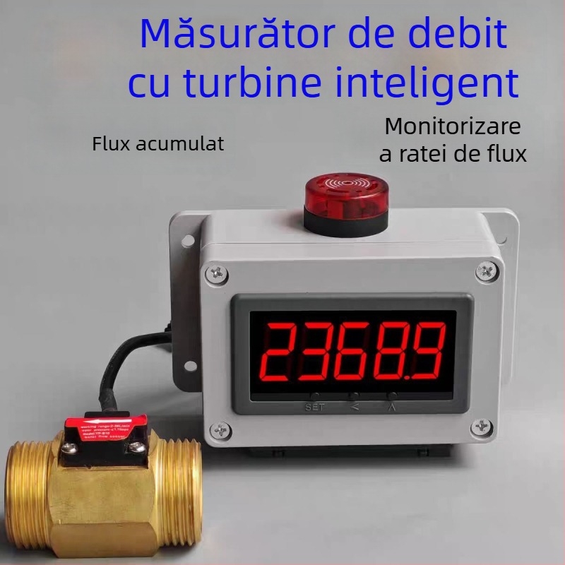 Alarmă de flux a apei și detector de debit pentru conducte de lichide, interval de măsură 36–4200 L/h