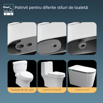 Inel de etanșare pentru flanșă de toaletă; anti miros și anti scurgeri; garnitură adezivă îngroșată; material: adeziv nano/gumă; stil: modern minimalist.