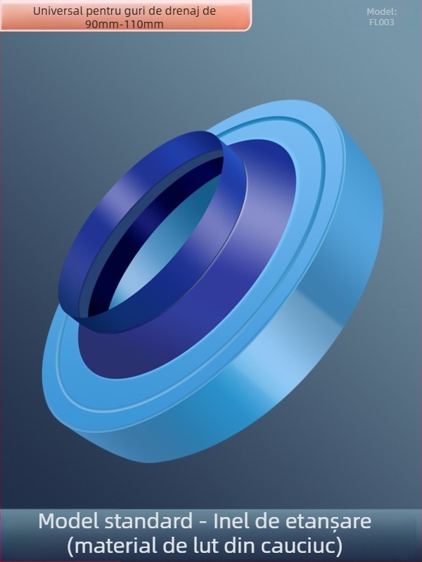 Inel de etanșare pentru flanșă de toaletă; anti miros și anti scurgeri; garnitură adezivă îngroșată; material: adeziv nano/gumă; stil: modern minimalist.