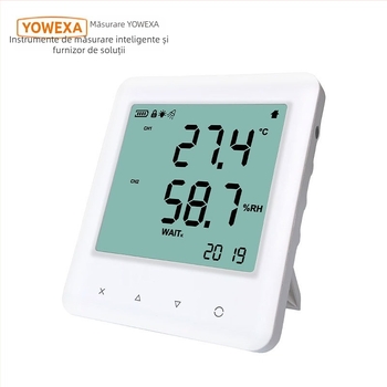 Termohigrometru Yem-20/20L cu ecran mare, afișaj digital pentru monitorizarea precisă a temperaturii și umidității din mediul interior; alimentare cu 3 baterii AAA; potrivit pentru centre comerciale, spitale, restaurante, școli și locuințe.