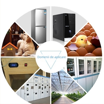 Controler de temperatură pentru incubator cu afișaj digital, termostat cu microcomputer, temperatura reglabilă, 220V, montare manuală, Tianxin