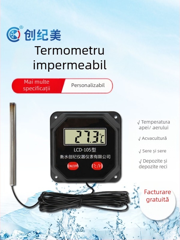 Termometru digital pentru apă cu sondă etanșă — Model 1564561 — Brand: Altul — Origine: China continentală