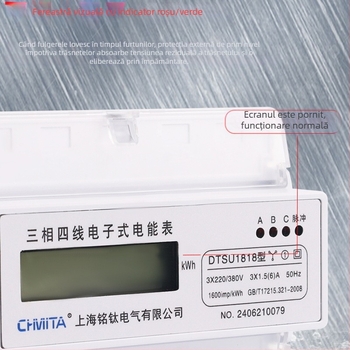 Măsurător electronic de energie trifazat, cu patru fire, 3VA1, compatibil cu contor multifuncțional de tensiune, curent și putere