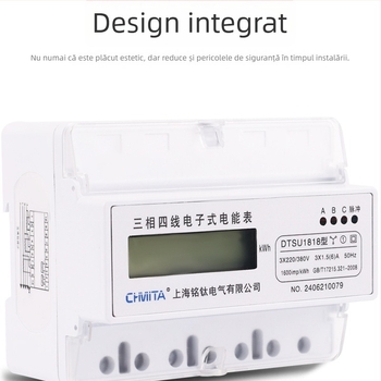 Măsurător electronic de energie trifazat, cu patru fire, 3VA1, compatibil cu contor multifuncțional de tensiune, curent și putere
