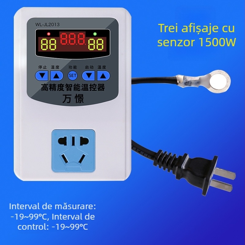 Termostat digital inteligent cu afișaj, pompă de circulație, precizie 0.1°C, temporizator reglabil, 220V, pentru incubator