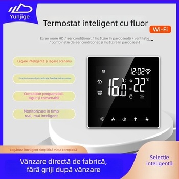 Termostat inteligent pentru aer condiționat – montaj pe panou, control prin aplicație, temporizare la distanță, control vocal, 220V AC