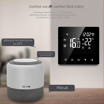 Termostat inteligent pentru aer condiționat – montaj pe panou, control prin aplicație, temporizare la distanță, control vocal, 220V AC
