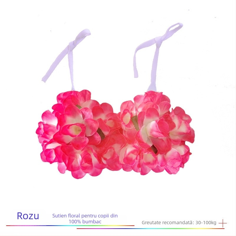 Bustier din cochilii de nucă de cocos și set fustă hula pentru dans etnic, unisex, Chenille-Spandex, primăvara 2025