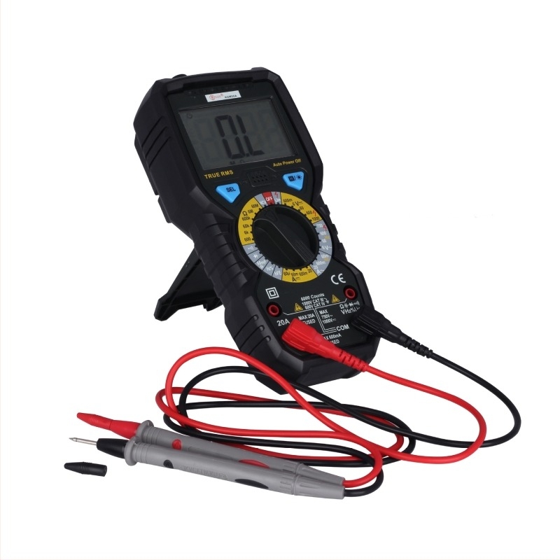 BSIDE ADM08A multimetru digital, afișaj 6000-count, CAT III 1000V CAT IV 600V, măsurare tensiune AC/DC și curent, rezistență, capacitanță