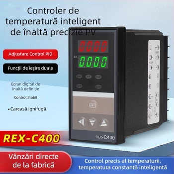 Controler PID pentru temperatură, afișaj digital, modele Rex-C100/Rex-C400, OMPURON, 220V, montaj pe panou, pentru țevi de încălzire