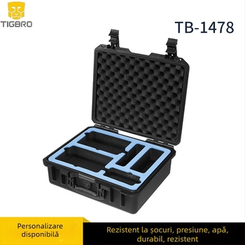 TIGBRO Cutie de unelte din plastic, cutie impermeabilă de siguranță pentru electricieni, husă pentru instrumente și echipament foto