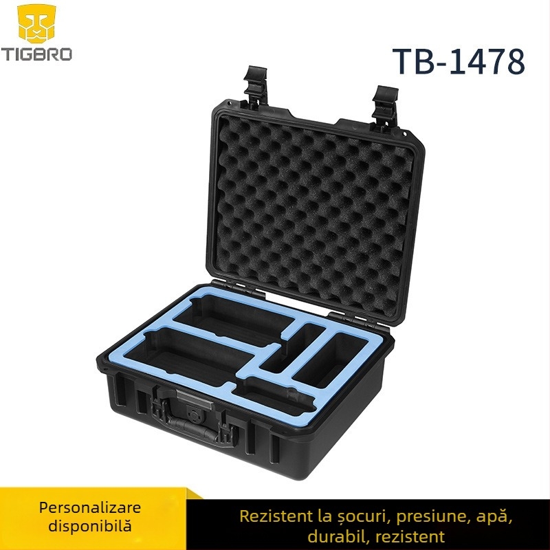 TIGBRO Cutie de unelte din plastic, cutie impermeabilă de siguranță pentru electricieni, husă pentru instrumente și echipament foto