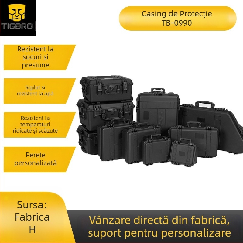 TIGBRO Cutie de unelte din plastic, cutie impermeabilă de siguranță pentru electricieni, husă pentru instrumente și echipament foto