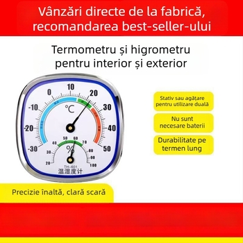 Termometru de interior și higrometru cu afișaj indicator, precizie înaltă pentru temperatura și umiditatea din casă
