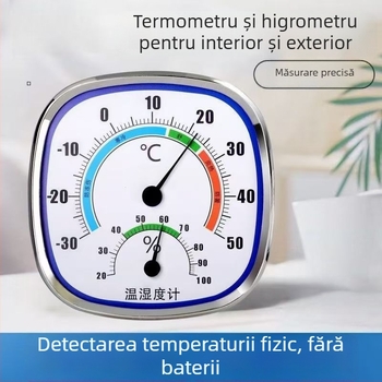 Termometru de interior și higrometru cu afișaj indicator, precizie înaltă pentru temperatura și umiditatea din casă
