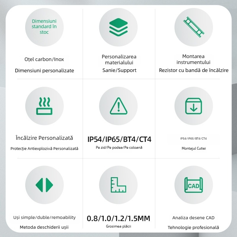 Cutie izolatoare din oțel inoxidabil pentru transmițere de presiune, protecție împotriva exploziei, design integrat sau separat, capacitate personalizabilă pentru un singur dispozitiv sau mai multe