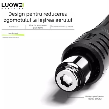 Luowei Hg-01 pistol cu aer cald – 800W, afișaj digital inteligent, 4 memorii de temperatură, control PID