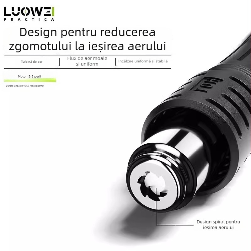 Luowei Hg-01 pistol cu aer cald – 800W, afișaj digital inteligent, 4 memorii de temperatură, control PID
