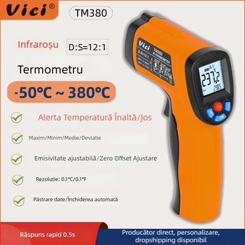 Termometru infraroșu Vichy Vici, de uz industrial, fără contact, timp de răspuns 0,5 s