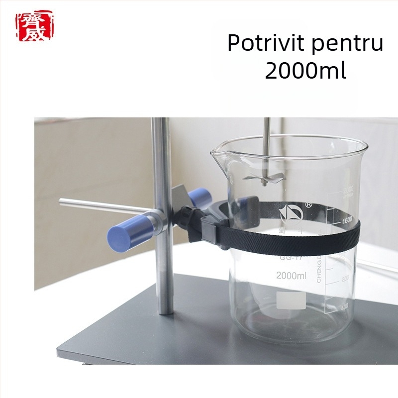 Clema pentru becher de laborator: fixă, pentru amestecare/agitare, clemă universală și atașament cu frânghie