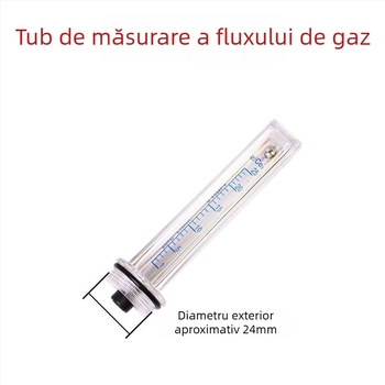 Asamblare fluxmetru CO2 — fluxmetru pentru dioxid de carbon, gamă de măsură 5, design cu tub