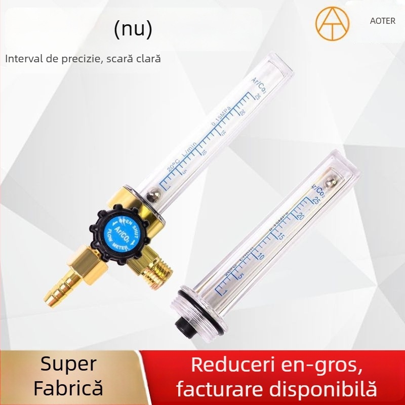 Asamblare fluxmetru CO2 — fluxmetru pentru dioxid de carbon, gamă de măsură 5, design cu tub