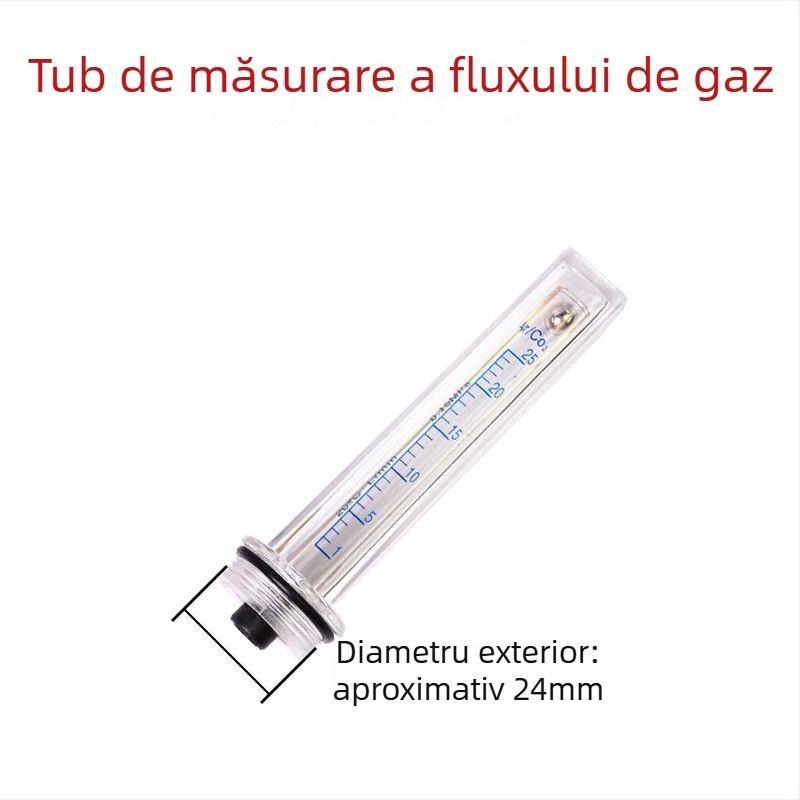Asamblare fluxmetru CO2 — fluxmetru pentru dioxid de carbon, gamă de măsură 5, design cu tub