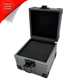 Cutie de ceasuri din aliaj de aluminiu cu capac rabatabil, suprafață ignifugă și interior EVA